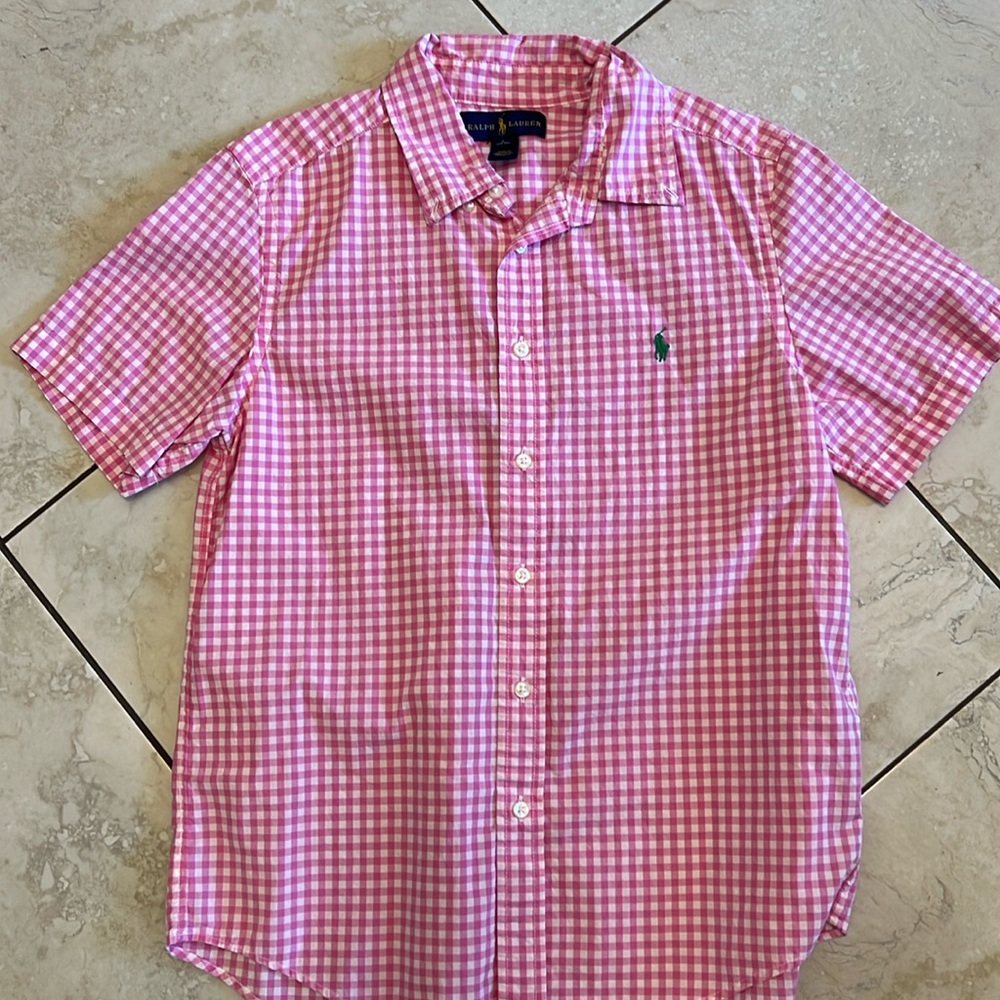 Boys button down short sleeve shirt